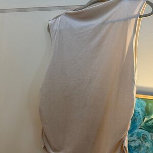 Old Navy Cream velvet ruched Tank Top XL